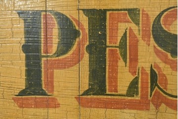 イタリアヴィンテージ　1950年から1970年頃　著名工房ペイント作品　ビストロの店舗什器としておすすめ!　魚を立体的にあしらったレトロな魚屋の看板　(R-089745)