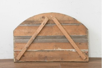 イタリアヴィンテージ　1950年から1970年頃　著名工房ペイント作品　ビストロの店舗什器としておすすめ!　野菜と農園風景を描いた青果店風ペイント看板　(R-089746)