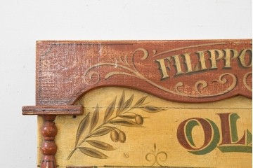 イタリアヴィンテージ　1950年から1970年頃　著名工房ペイント作品　Filippo Berio(フィリッポ・ベリオ)のレトロなペイント看板　(R-089747)