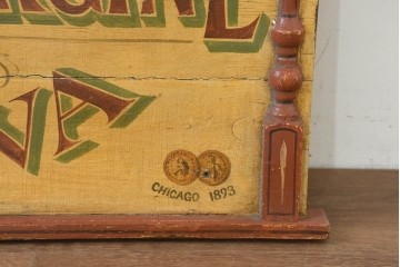 イタリアヴィンテージ　1950年から1970年頃　著名工房ペイント作品　Filippo Berio(フィリッポ・ベリオ)のレトロなペイント看板　(R-089747)
