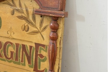 イタリアヴィンテージ　1950年から1970年頃　著名工房ペイント作品　Filippo Berio(フィリッポ・ベリオ)のレトロなペイント看板　(R-089747)