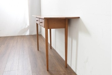 ヨーロッパヴィンテージ　チェリー無垢材　素朴で上品なコンソールテーブル　(R-089749)