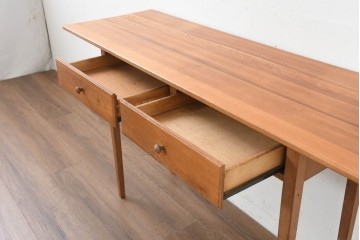 ヨーロッパヴィンテージ　チェリー無垢材　素朴で上品なコンソールテーブル　(R-089749)