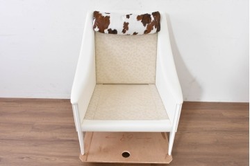 中古　美品　Poltrona Frau(ポルトローナ・フラウ)　Gio Ponti(ジオ・ポンティ)　カウスキン　Dezza(デッザ)　洗練されたデザインのアームチェア　現行定価約180万円(R-089750)