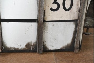 イギリスヴィンテージ　1950年から1970年頃　ロンドン交通局　ラウンデル(Roundel)　BUS STOP(バスストップ)　レトロな魅力あふれるバス停看板　(R-089757)