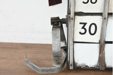 イギリスヴィンテージ　1950年から1970年頃　ロンドン交通局　ラウンデル(Roundel)　BUS STOP(バスストップ)　レトロな魅力あふれるバス停看板　(R-089757)