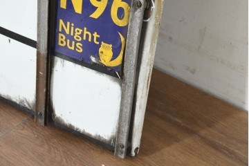 イギリスヴィンテージ　1950年から1970年頃　ロンドン交通局　ラウンデル(Roundel)　BUS STOP(バスストップ)　レトロな魅力あふれるバス停看板　(R-089757)