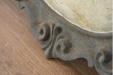 イギリスアンティーク　1880年から1910年頃　鋳物　左右対称のスクロール装飾が優美なウォールデコレーション　(R-089758)