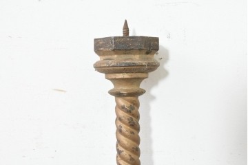 フランスアンティーク　アイアン製　蔦の葉装飾のクラシカルな吊り下げオーナメント　(R-089768)