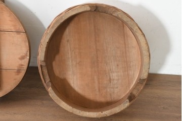 和製ヴィンテージ　特大　竹を巡らせた趣深いおひつ　(R-089772)