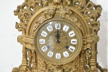 中古　イタリア製　STILARS(スティラーズ)　華やかな装飾の置時計　(R-089774)