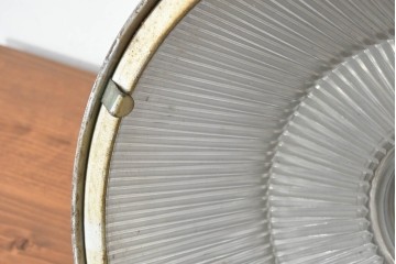 《引っ掛けシーリング式ペンダントライト加工費込み》　イギリスヴィンテージ　インダストリアルな空間に!　内側にガラスシェードを備えたペンダントライト　(R-089777)