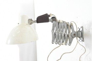 ヨーロッパヴィンテージ　VEB Zweckleuchtenbau Dresden　東ドイツの産業用シザーランプ　(R-089786)