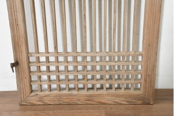 中国アンティーク建具　李朝風建具　均整の取れた格子意匠が魅力の窓1枚　(R-089793)