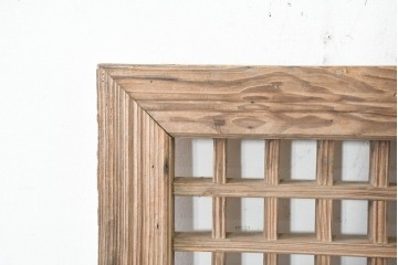 中国アンティーク建具　李朝風建具　均整の取れた格子意匠が魅力の窓1枚　(R-089793)