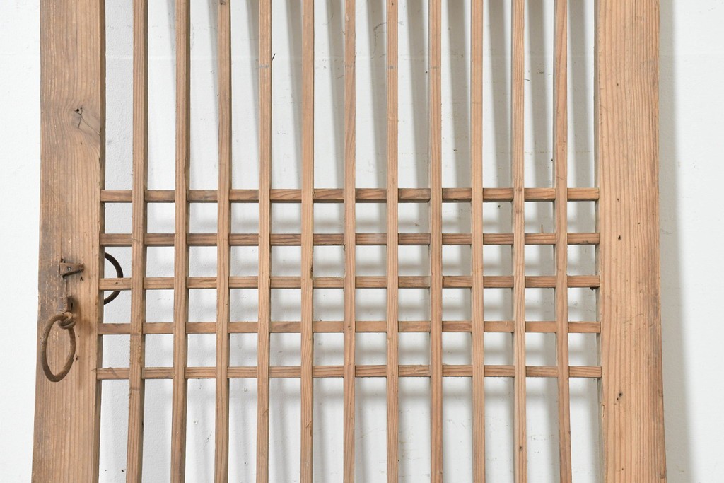 中国アンティーク建具　李朝風建具　均整の取れた格子意匠が魅力の窓1枚　(R-089793)