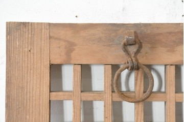 中国アンティーク建具　李朝風建具　均整の取れた格子意匠が魅力の窓1枚　(R-089793)