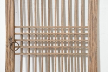 中国アンティーク建具　李朝風建具　均整の取れた格子意匠が魅力の窓1枚　(R-089794)
