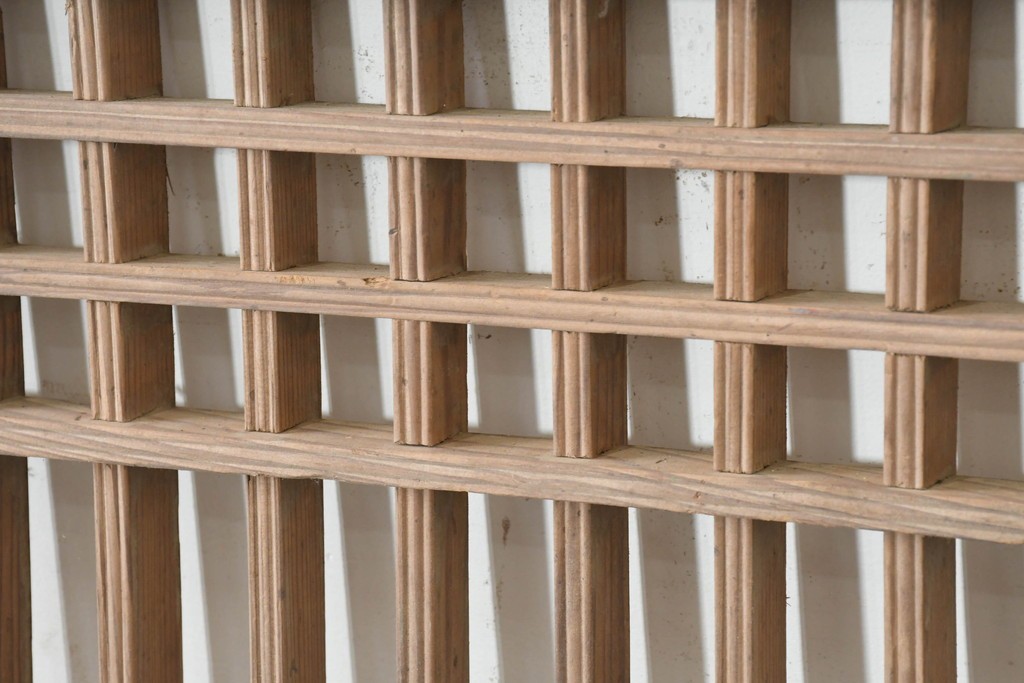 中国アンティーク建具　李朝風建具　均整の取れた格子意匠が魅力の窓1枚　(R-089794)