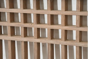 中国アンティーク建具　李朝風建具　均整の取れた格子意匠が魅力の窓1枚　(R-089794)