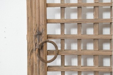 中国アンティーク建具　李朝風建具　均整の取れた格子意匠が魅力の窓1枚　(R-089794)