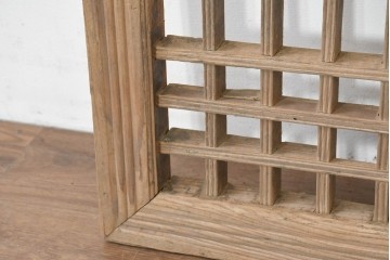 中国アンティーク建具　李朝風建具　均整の取れた格子意匠が魅力の窓1枚　(R-089794)