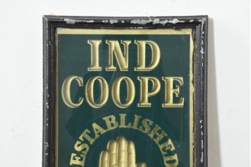 イギリスヴィンテージ　IND COOPE(インド・クープ)　クラシカルな雰囲気のパブサイン　(R-089796)