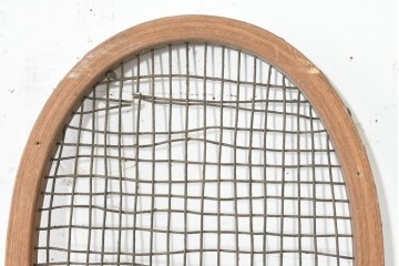 イギリスアンティーク　G&T LONDON　全長140cm　特大サイズの木製ラケット型ディスプレイ　(R-089798)