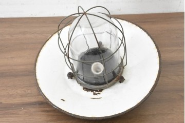 《引っ掛けシーリング式ペンダントライト加工費込み》　ヴィンテージ照明　インダストリアルな趣き漂うペンダントライト　(R-089800)