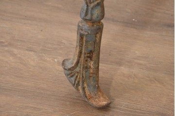 イギリスアンティーク　鋳鉄アイアン　唐草と花意匠が優美な装飾支柱　※割れあり　(R-089805)