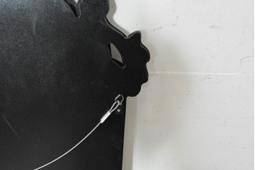 中古　美品　イタリアンデザイン　華やかな装飾が目を引くウォールミラー　(R-089807)
