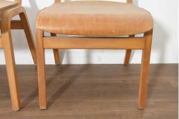 イギリスヴィンテージ　スタッキングできるスクールチェア5脚セット　(R-089811)