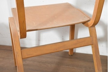 イギリスヴィンテージ　スタッキングできるスクールチェア5脚セット　(R-089811)