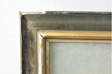 【簡易リペア限定品】　イギリスヴィンテージ　特大!!　肉筆油彩画　ロンドンを見下ろすパノラマ構図のインテリアアート　(R-089813)