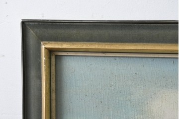【簡易リペア限定品】　イギリスヴィンテージ　特大‼　肉筆油彩画　セント・ポール大聖堂が描かれたインテリアアート　(R-089814)