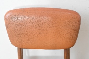和製ヴィンテージ　1960年から1970年頃　ビニールレザー　レトロなデザインのダイニングチェア3脚セット　(R-089815)