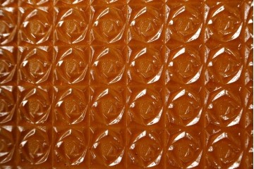 和製アンティーク　昭和初期　色ガラスの繊細な意匠が美しい本箱　(R-089817)