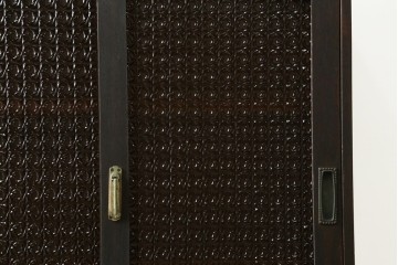 和製アンティーク　昭和初期　色ガラスの繊細な意匠が美しい本箱　(R-089817)
