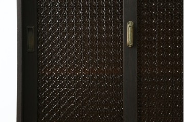 和製アンティーク　昭和初期　色ガラスの繊細な意匠が美しい本箱　(R-089817)