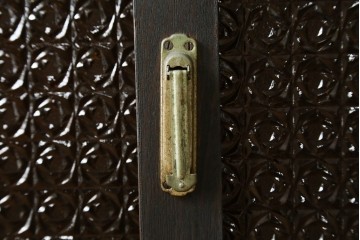 和製アンティーク　昭和初期　色ガラスの繊細な意匠が美しい本箱　(R-089817)
