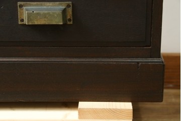 和製アンティーク　昭和初期　色ガラスの繊細な意匠が美しい本箱　(R-089817)