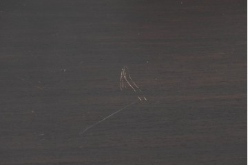 アジアンヴィンテージ　フレンチスタイル　真鍮プレート付きの上品なスクエアテーブル　(R-089820)