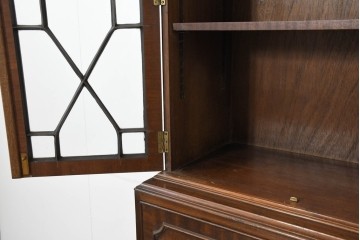 イギリスアンティーク　1930年頃　マホガニー材　クラシカルな佇まいが魅力のビューローブックケース　(R-089825)