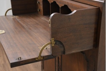 イギリスアンティーク　1930年頃　マホガニー材　クラシカルな佇まいが魅力のビューローブックケース　(R-089825)