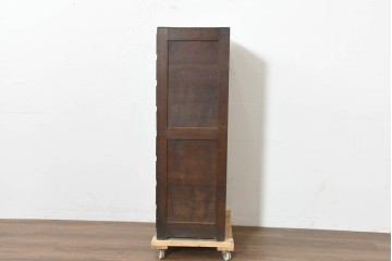 イギリスアンティーク　1940年から1960年頃　オーク材　8杯の引き出しを備えた縦型チェスト　(R-089832)