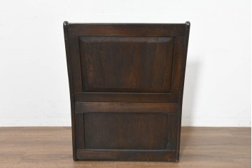 イギリスアンティーク　1890年から1920年頃　オーク材　座面下に収納を備えたクラシカルなチェア　(R-089834)