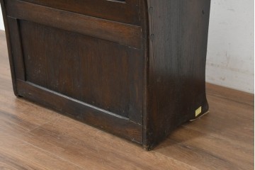 イギリスアンティーク　1890年から1920年頃　オーク材　座面下に収納を備えたクラシカルなチェア　(R-089834)