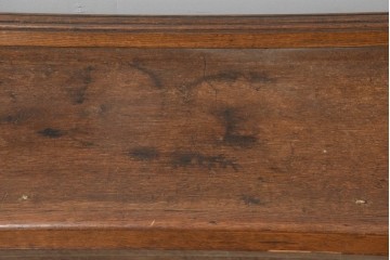 イギリスアンティーク　1900年頃　オーク材　素朴な木の風合いとターニングレッグが魅力のベンチ　(R-089835)