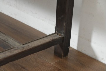 イギリスアンティーク　1920年頃　オーク材　彫刻装飾とラタン張りを組み合わせたベンチ　(R-089836)