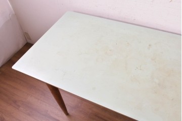 和製ヴィンテージ　天板にメラミン化粧板を使用したレトロな作業台　(R-089841)